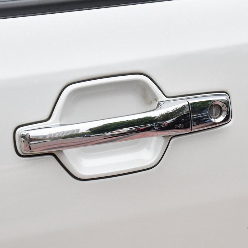 Car Accessories For Mitsubishi Pajero V80 V93 V95 V97 V98 2007- ABS Chrome Exterior Door Handle Cover Trim 8pcs