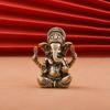 Vintage Mässing Lord Ganesha Staty Buddha Ornament Elefant Hindu Gud Skulptur Figurer Hem Kontor Dekoration Buddha Statyer