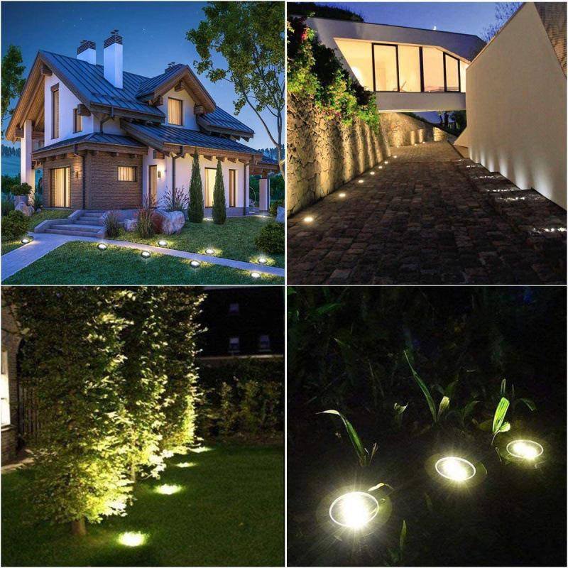 Waterproof In-Ground Solar Lights: 8LED Outdoor Garden Decoration