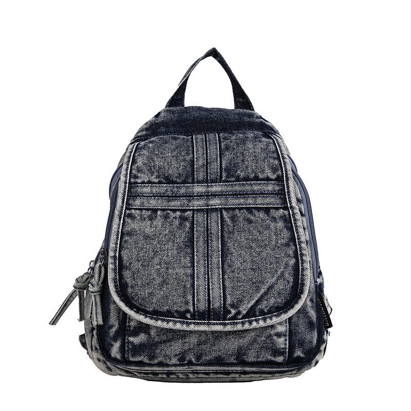 Vintage Denim Backpack Women's Chest Bag Travel Bag Multifunctional Shoulder Bag