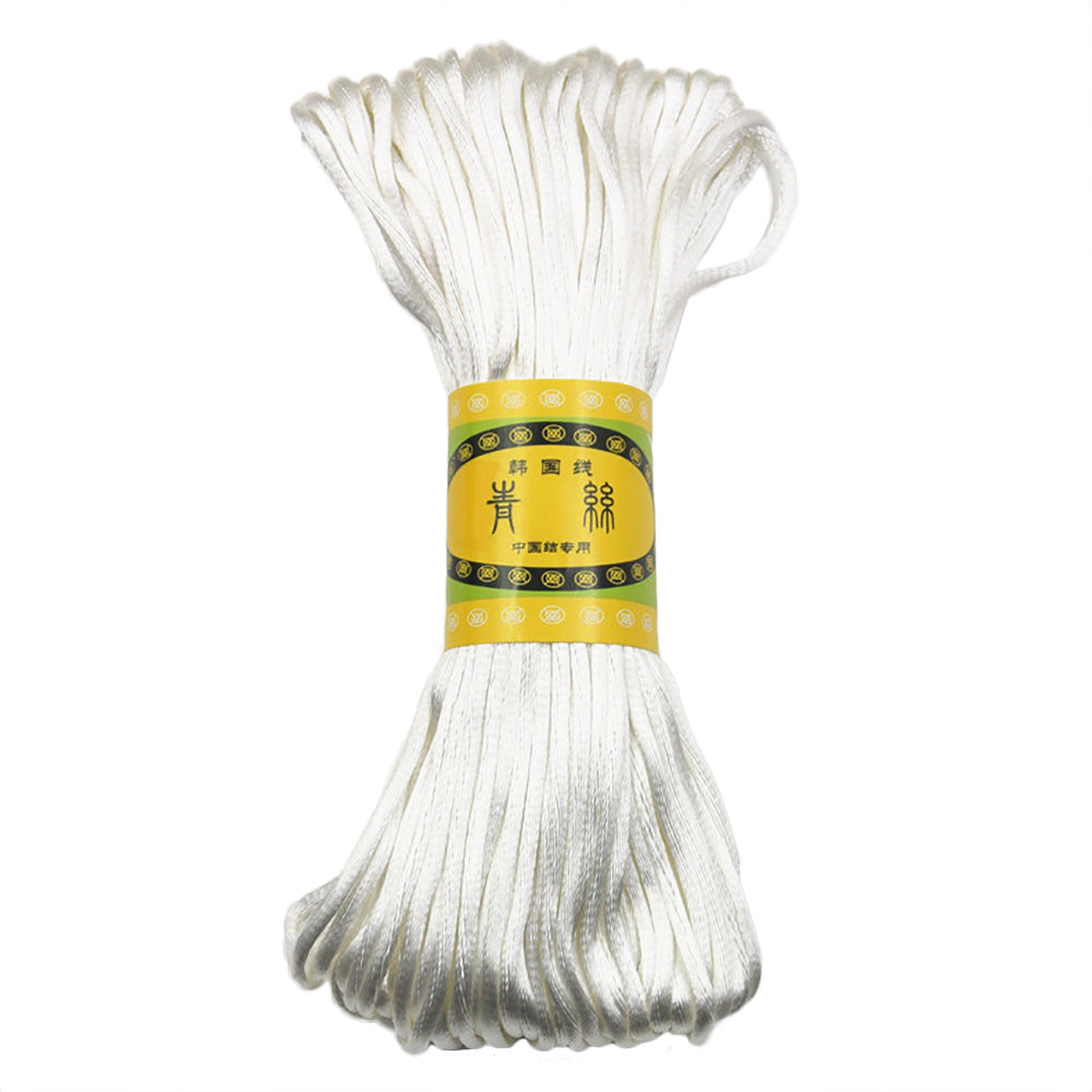 3mm 20M Chinese Knot Satin Nylon Braided Cord Macrame Beading Rattail Cords Multi-colored