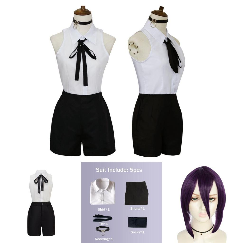 Stupendo Costume Cosplay di Reze da Chainsaw Man con Lavorazione Raffinata per Donna