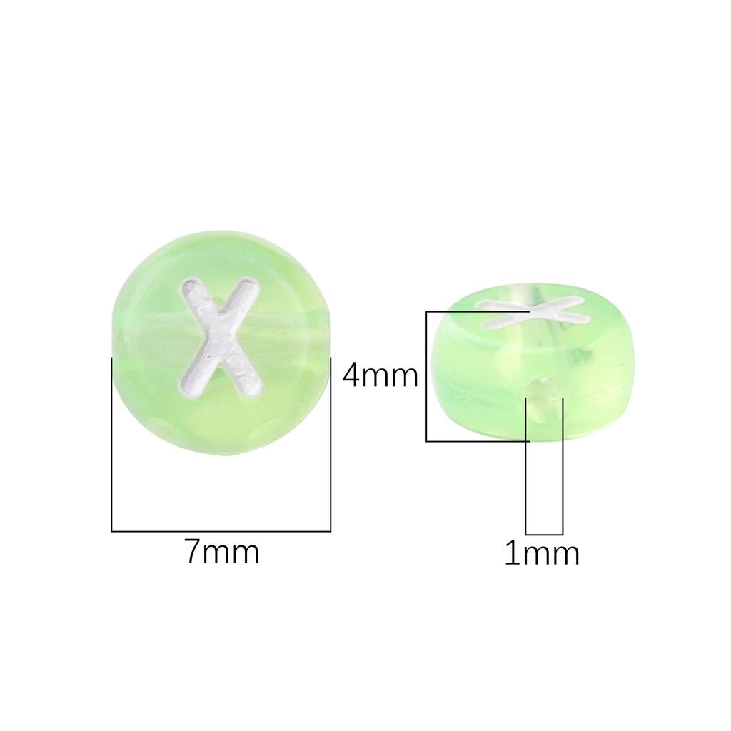 100 ks Akrylové korálky s písmeny Kulaté volné korálky pro DIY náramek Výroba módních šperků