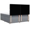 Box Spring Bed with Mattress Light Grey 180 x 200 cm Fabric