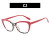 New cat eye playful intellectual wind flat mirror contrasting color personalized plain artifact simple casual daily commuting glasses