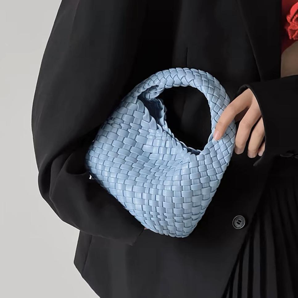 Niche Handwoven Phone and Coin Crossbody Bag: Mother-Child Collection