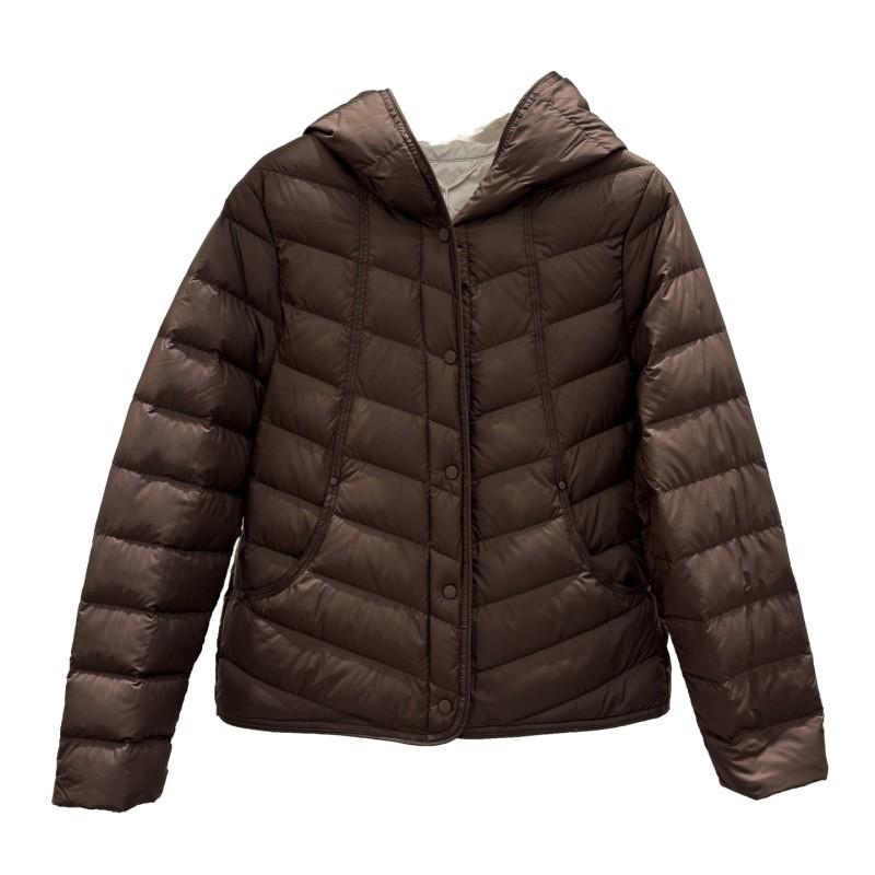 Womens Lightweight 90% Down Fill Hooded Short Puffer Jacket Winter Warm Casual Coat