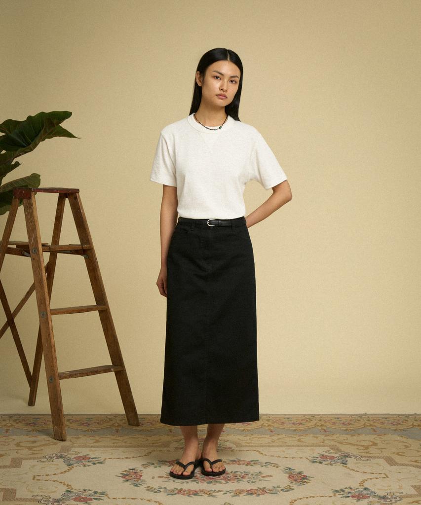 Beulonseun 10.5 Oz Usa Cotton Tubular Gusset Tee White