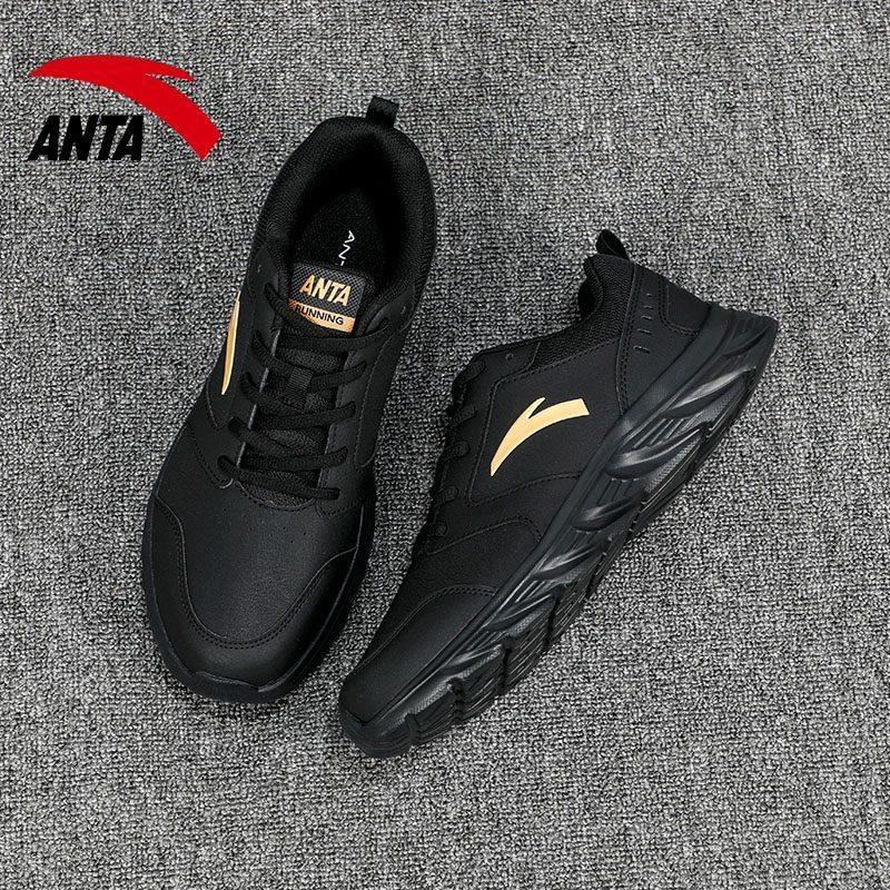 Anta Running Collection Anti-Slip Wear-Resistant Low-Top Running Shoes Men's Black Gold 912355581-11