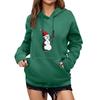 Women's Winter Christmas Printed Pullover Hooded Sweatshirt Fleece Long Sleeve Sweatshirt