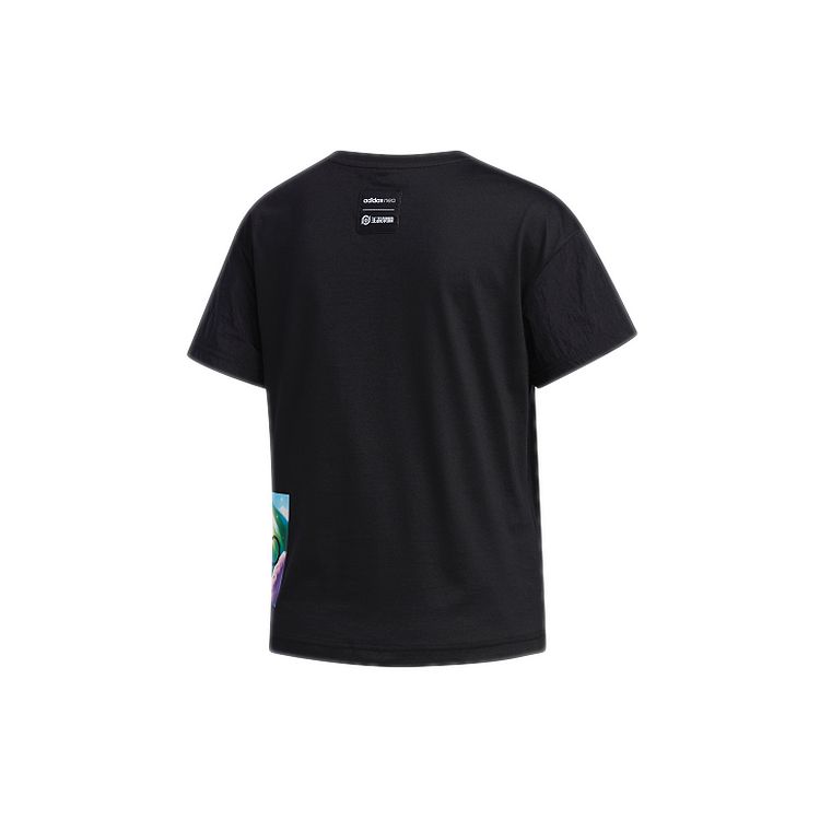 Adidas Neo Short Sleeve T-Shirt Women Tops Black FR7993