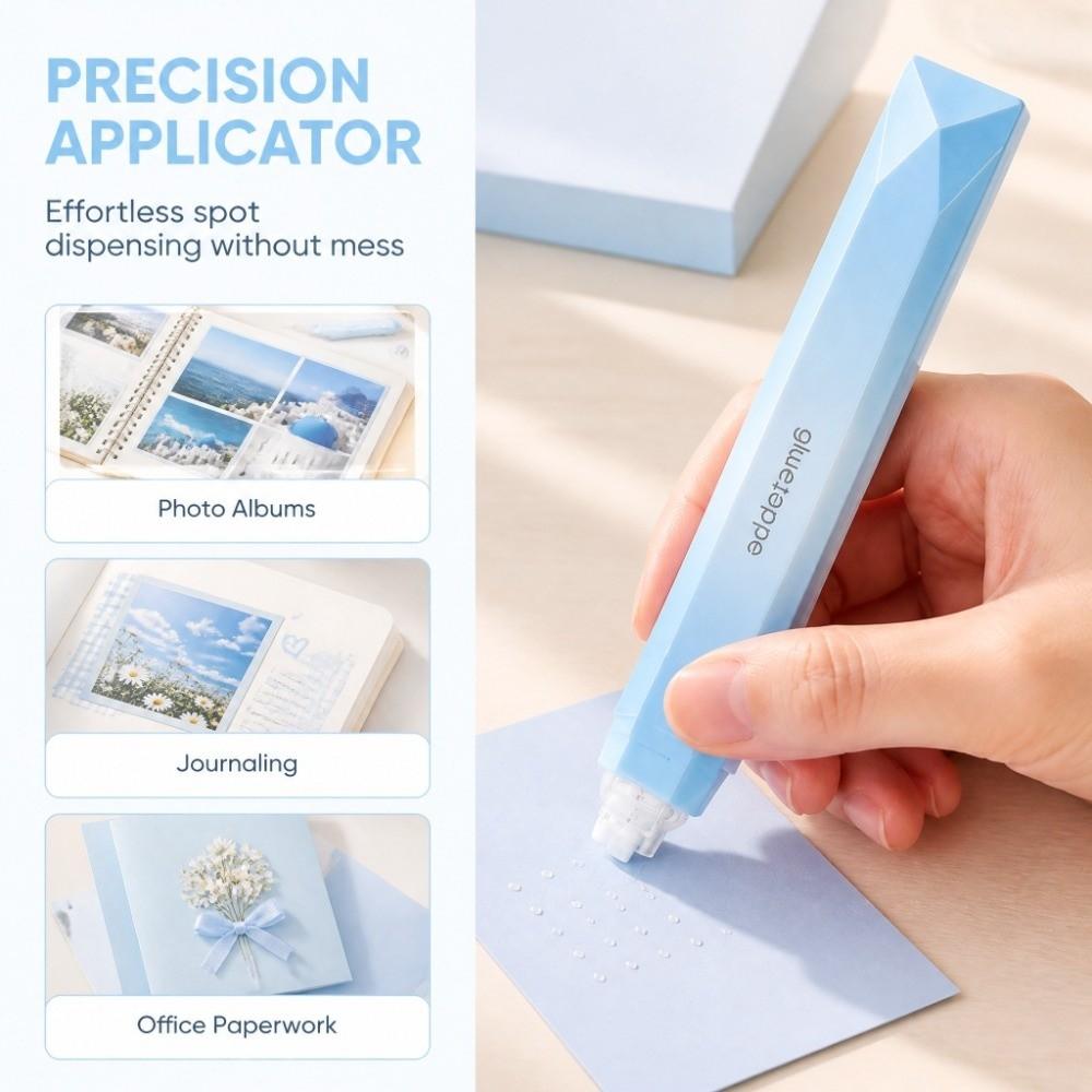 4pcs 6mm Width Double Sided Glue Pen Even Adhesion Glue Tape Roller Crafts