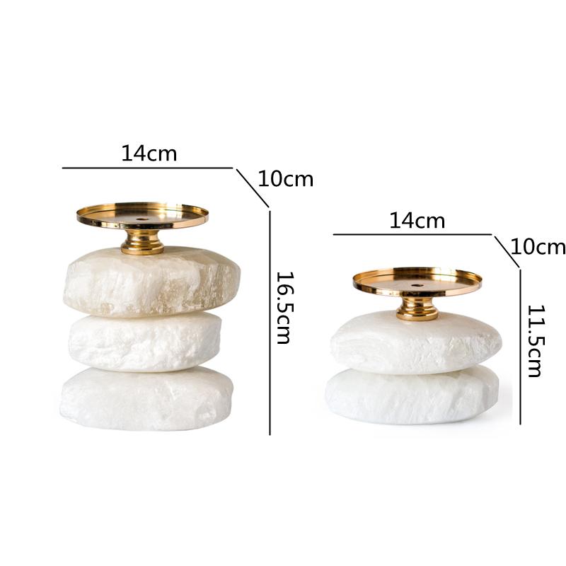 Candlestick Natural Ore Desktop Handicraft Ornaments Handmade Candle Holder Centerpieces Wedding Decorations Home Decoration