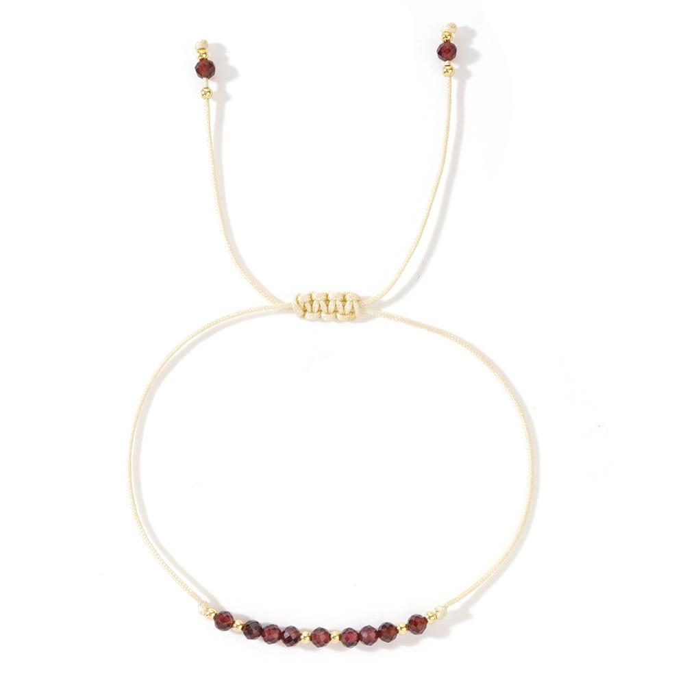 Garnet Stone Bracelet - Unique Design for Daily Wear, Trendy Birthstone Jewelry