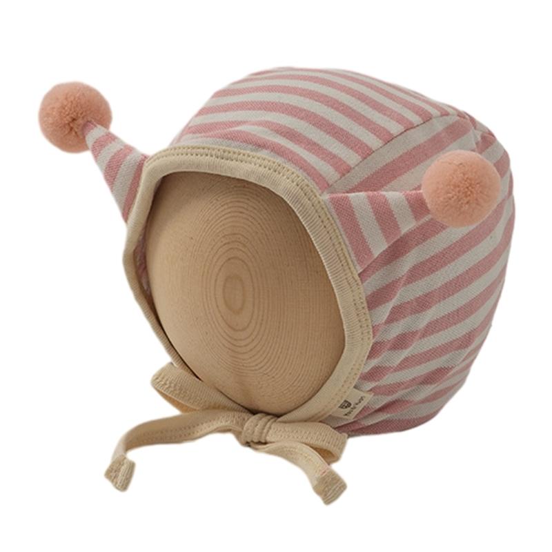 

Spring Toddlers Earflap Cap with Antenna Appearance & Adjustable Chin Strap, 3-12M Infant Boys Girls Ear Protections Hat розовый