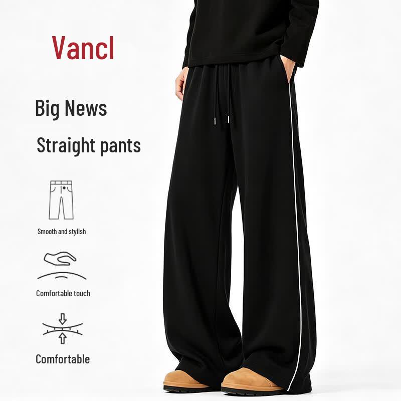 VANCL Men's Heavyweight Straight-Leg Color-Block Casual Pants