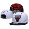 NBA Bulls Basketball Cap, Hip-hop Cap for Men and Women, Embroidered Flat-brimmed Cap, Outdoor Sun Protection Hat, Trendy Wide-brimmed Cap