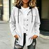 Women's Color Plush Hooded Coat for Fall and Winter
