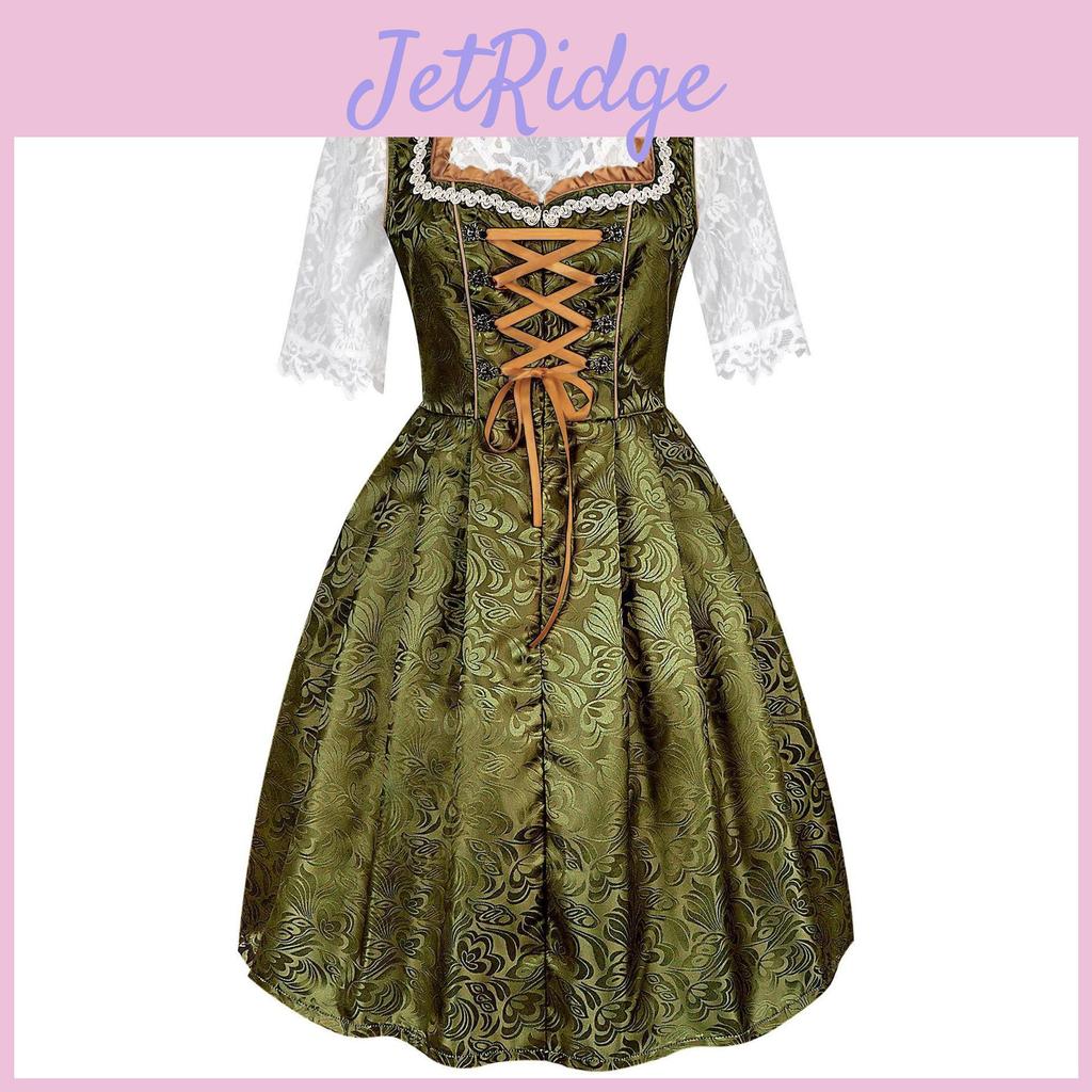Bavarian Beer Festival Dress For Women With Polyester Fabric Halloween Costume For Stage Performance