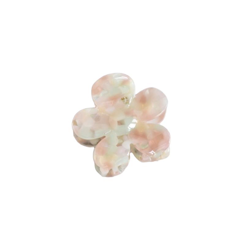 Polychromatic Acetic Acid Flower Shape Small Hair Claw Cute Sweet Style Braided Hair Bangs Hairpin Half Hair Thin Hair Use