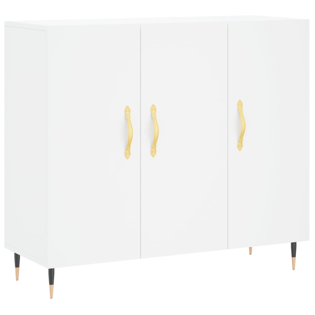 Sideboard White 90x34x80 cm Particleboard