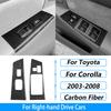 For Toyota Corolla 2003-2008 Carbon Fiber Central Control Gear Shift Air Vent AC CD Window Lift Trim Set Car Accessories Sticker