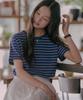 Tilaidai Stripe Cotton T-Shirt Tisu01Ts08_Blue