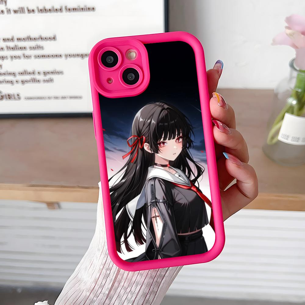 Wuthering Waves Chisa Phone Case for iPhone 17 16 15 14 13 12 11 Air Pro Max Plus Red Soft TPU Shockproof Cover