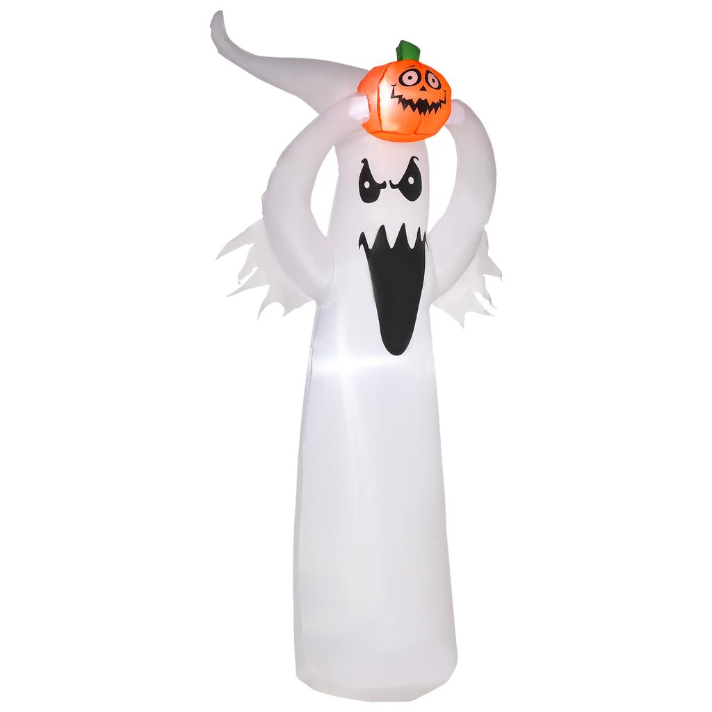 6Ft 1.8M Led Halloween Inflatable Decoration Floating Ghost And Pumpkin Party Outdoors Yard Lawn