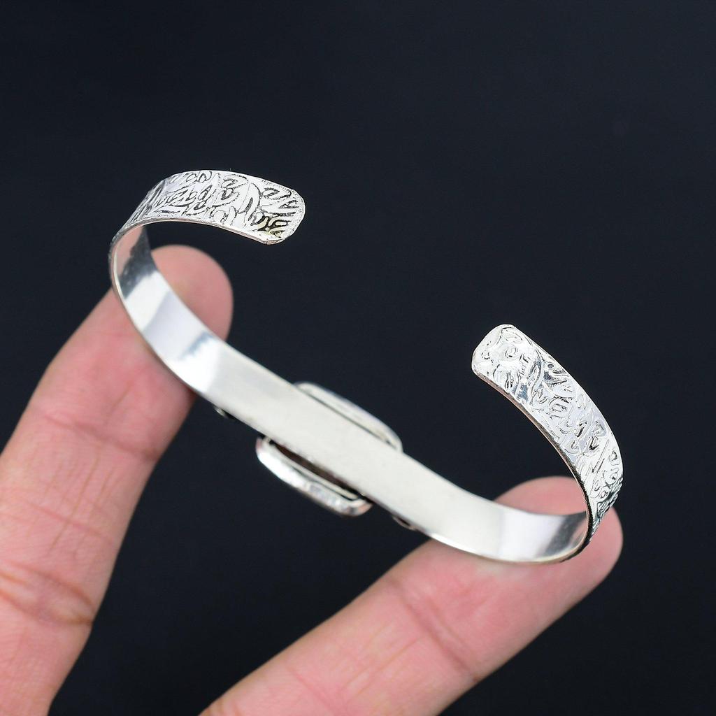 Prezent Dla Niej Srebro Próby 925 Naturalny Różowy Opal Bransoletka Półksiężyc Regulowana