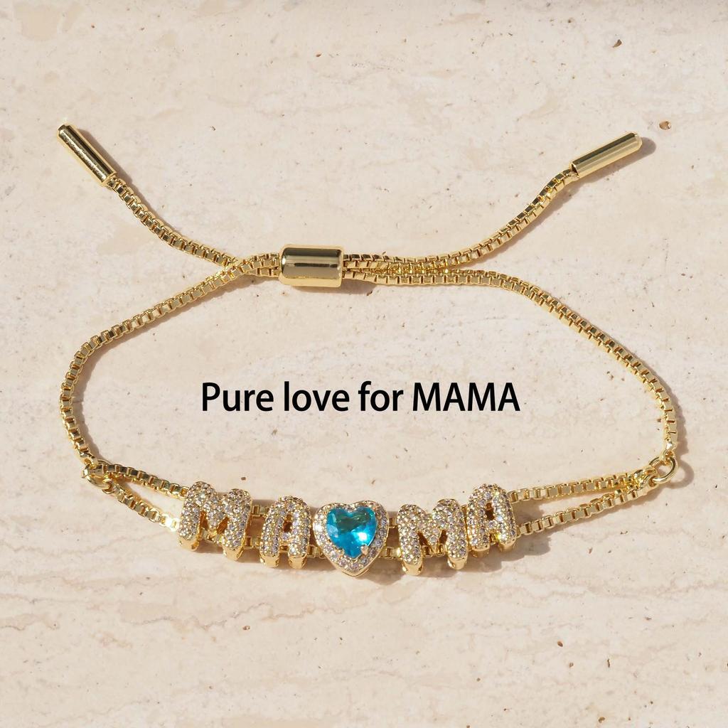 Europäischer Bestseller: MAMA LOVE Vergoldetes Herzarmband – Perfektes Muttertagsgeschenk