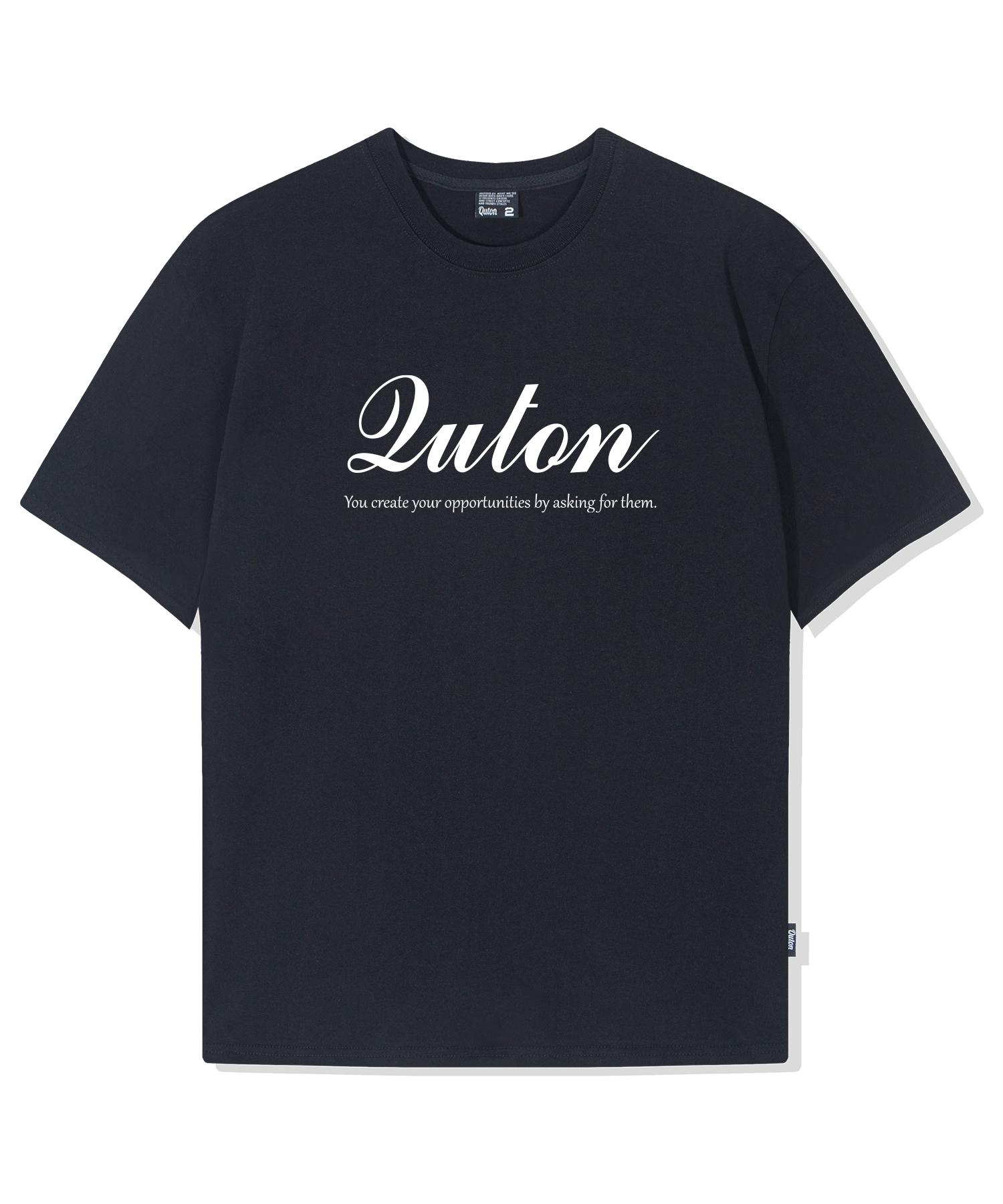 Kuton Basic Lettering Oversized Heavy Short Sleeve T-Shirt_Black Black/3
