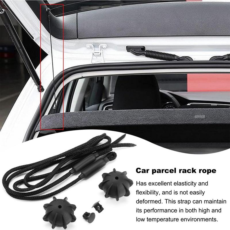 Universal Car Rear Shelf Straps Ball Holding Cord Vehicle Tailgate Lanyard Trunk Storage Package Tray Lid Rope Nylon Sling