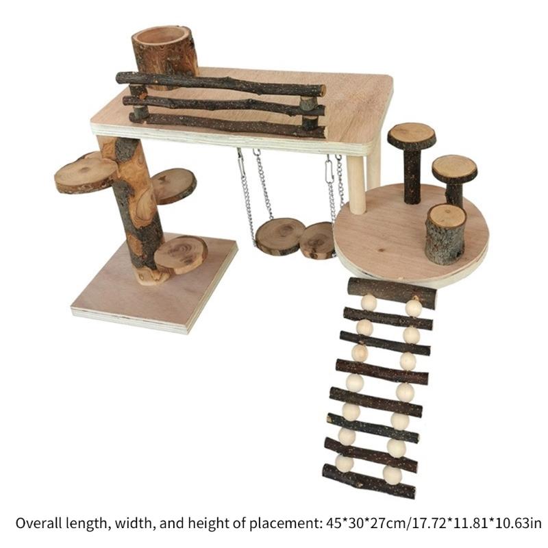 Small Pet Ladder for Hamster Cage Entertainment Jumping Platform Climbing Toy Multiple Playground Toy for Small Animals