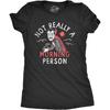 Womens Not Really A Morning Person T Shirt Funny Halloween Vampire Joke Tee for Ladies