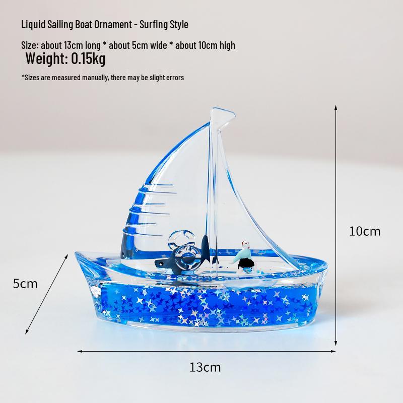 Smooth Sailing Sandglass Sailboat Model – Desktop Decompression Ornament & Gift