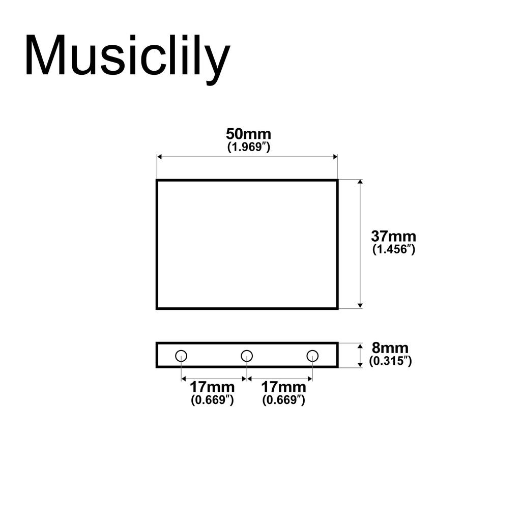 Musiclily Ultra 37mm Full Solid Steel Tremolo Block for Electric Guitar Floyd Rose Double Locking Tremolo Bridge