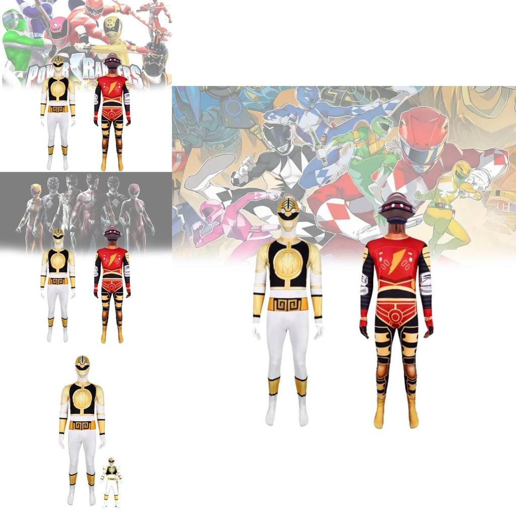 Mighty Morphin Power Rangers Dinosaur Cosplay Suit For Kids Halloween Costume Party