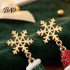 Sparkling Rhinestone Christmas Drops 1 Pair Earrings, Snowflake Red Santa Hat Green Cute Stocking Earrings Dangle Asymmetric Holiday Jewelry Gift for