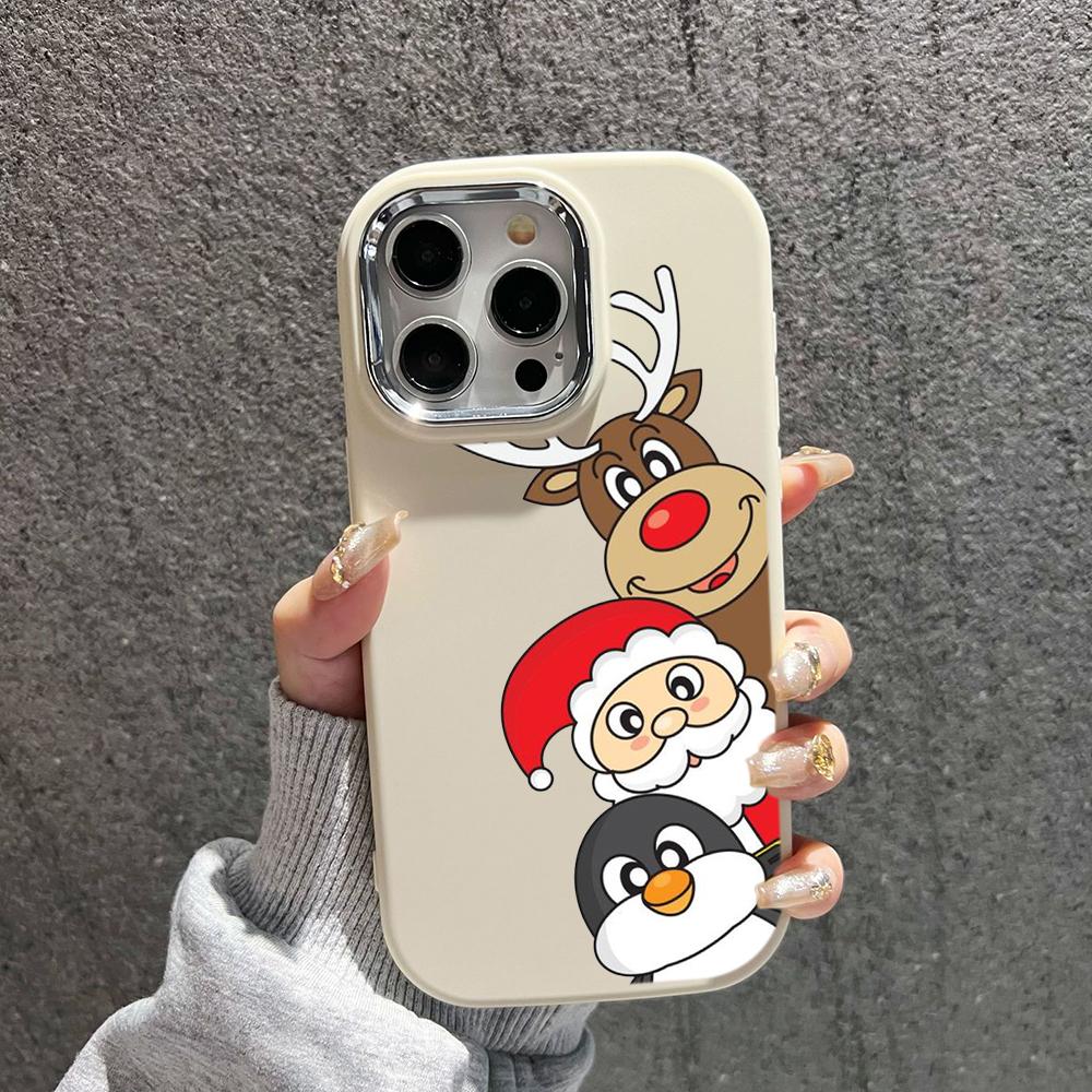 

N102 Счастливого Рождества и Нового года Мягкие чехлы для телефонов iPhone 16 Pro Max Xiaomi 11 Lite Redmi 13C Note 11s Покрытие Рамка Защитная крышка для камеры Задняя крышка for iPhone 16 Pro Max