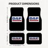 DAF pattern  Black Car Floor Mats Full Coverage All-Season Car Mats, XPE Non-Slip And Wear-Resistant Mats Suitable for SUV Interiors, Textured Car Car