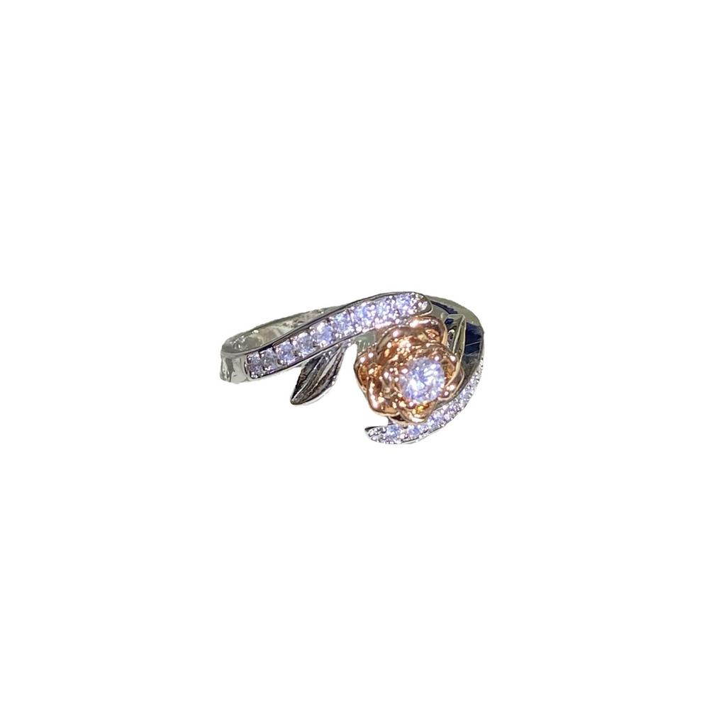 Zircon Gift Gold Ring Female Rose Sub Jewelry Electroplating