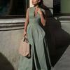 Women's clothing, new spring models in Europe, America, fashion temperament, trendy commuting solid color wide-leg jumpsuit