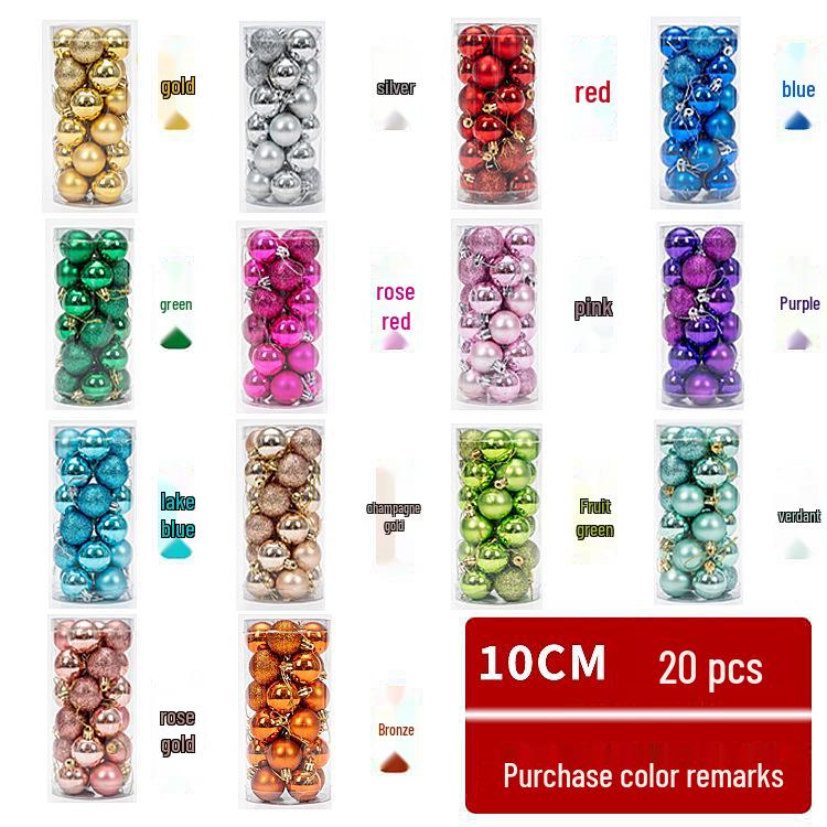 Christmas Tree Hanging Ball Ornaments - Electroplated & Colored Balls for Mall or Bar Ceiling Decoration, Large Bucket Set