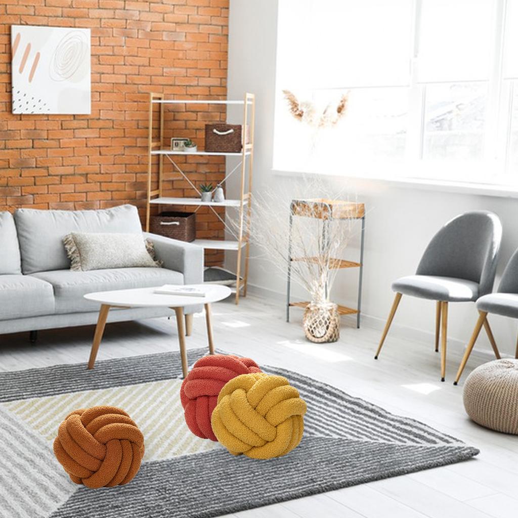 Knot Pillow Exquisite Soft Warm Beautiful Knotted Plush Pillow for Home Car Office Decoration