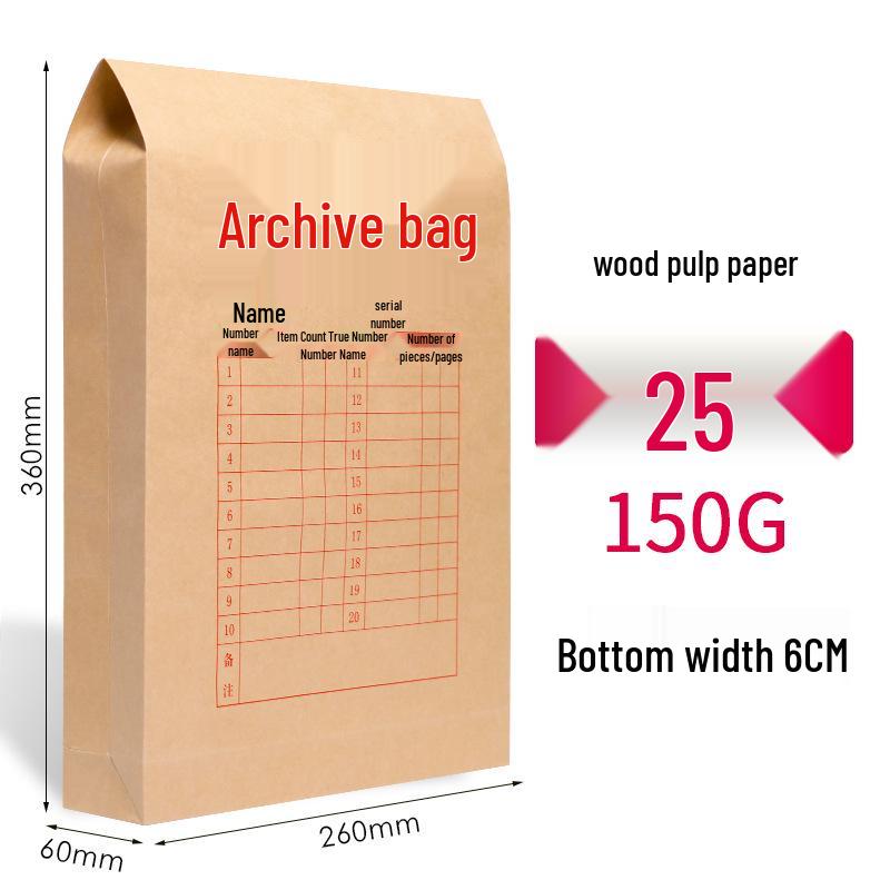 Thick Kraft Paper Manila Envelope File Folder A3/A4 Large Capacity Office Storage Bag