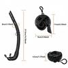 Tuba Pliable en Silicone Souple pour la Plongée Portable Facile à Respirer Tuba Humide avec Étui de Rangement pour l'Apnée la Pêche à la Lance la Natation