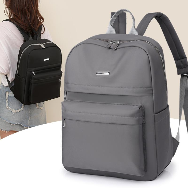 Women's Simple Shoulder Bag Commuter Niche Solid Color Backpack Casual Bag