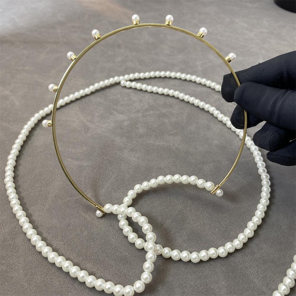 

Винтажная французская повязка на голову с кисточкой из жемчуга: Элегантная заколка для волос в стиле Мори для женщин