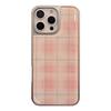 Pink Checkered Suitable for 16 Apple 15 Promax Mobile Phone Case Iphone 14 Drop Glue 13 Sweet 15 Electroplated Huawei